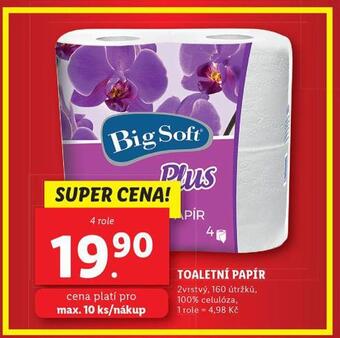 Lidl Big soft toaletní papír nabídka