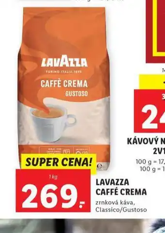 Lidl Lavazza caffé crema zrnková káva nabídka