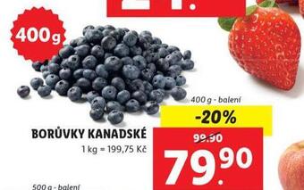 Lidl Borůvky kanadské nabídka