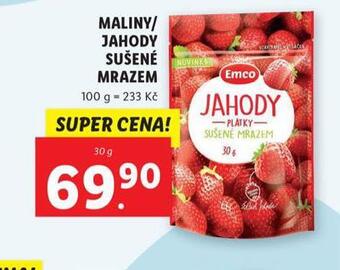 Lidl Maliny / jahody sušené mrazem nabídka