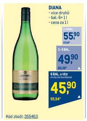 Makro Zámecké vinařství bzenec diana víno 1 l nabídka