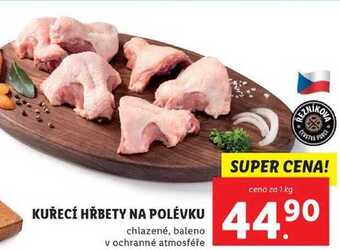 Lidl Kuřecí hřbety na polévku, cena za 1 kg nabídka