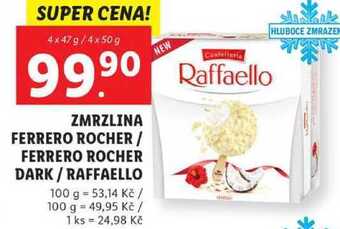 Lidl Zmrzlina ferrero rocher / ferrero rocher dark / raffaello, 4x 47 g/4x 50 g nabídka