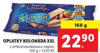 Lidl Oplatky kolonáda xxl, 168 g nabídka
