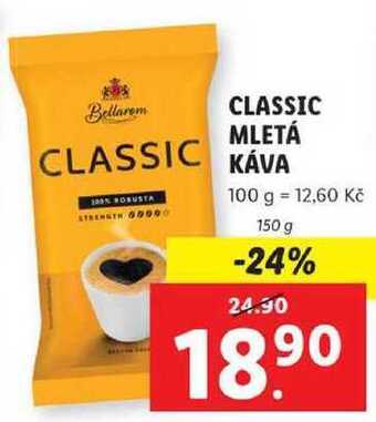 Lidl Classic mletá káva, 150 g nabídka