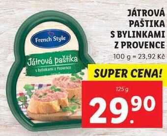 Lidl Játrová paštika s bylinkami z provence, 125 g nabídka