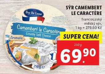 Lidl Sýr camembert le caractère, 250 g nabídka