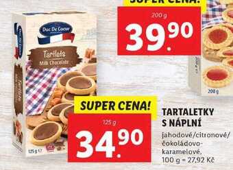 Lidl Tartaletky s náplní, 125 g nabídka