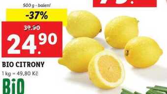 Lidl Bio citrony, 500 g nabídka