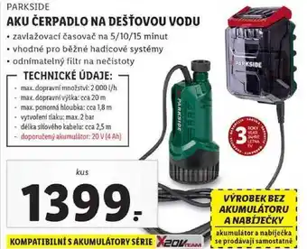 Lidl Aku čerpadlo na dešťovou vodu nabídka