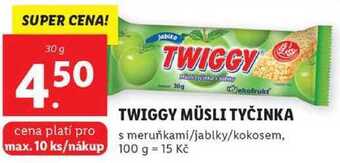 Lidl Twiggy müsli tyčinka, 30 g nabídka