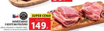 Lidl Hovězí maso s kostí na polévku, cena za 1 kg nabídka