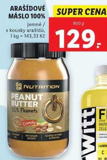 Lidl Arašídové máslo 100%, 900 g nabídka
