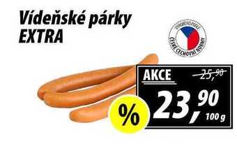ZEMAN Vídeňské párky extra, 100 g nabídka