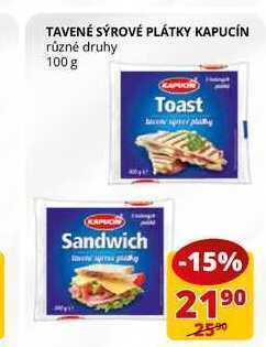 Flop Tavené sýrové plátky kapucín různé druhy 100 g nabídka