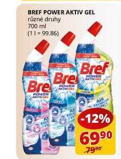 Flop Bref power aktiv gel různé druhy 700 ml nabídka