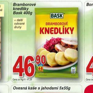 Hruška Bask bramborové knedlíky nabídka