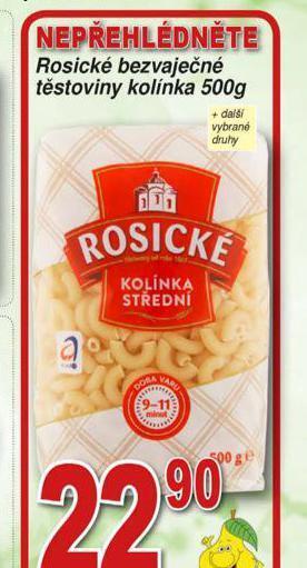 Hruška Rosické bezvaječné těstoviny kolínka nabídka