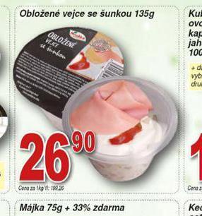 Hruška Obložené vejce se šunkou nabídka