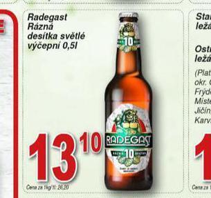 Hruška Pivo radegast rázná 10 nabídka