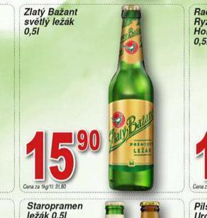 Hruška Pivo zlatý bažant světlý ležák nabídka