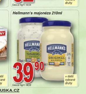 Hruška Hellmann´s tatarská omáčka, majonéza nabídka
