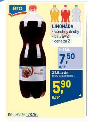 Makro Aro limonáda 2 l nabídka