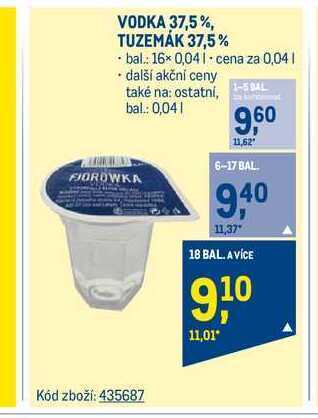 Makro Vodka 37,5% / tuzemák 37,5% 0,04 l nabídka