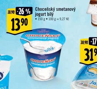 Albert Choceňský smetanový jogurt nabídka