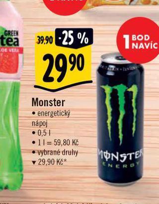 Albert Monster energy drink nabídka