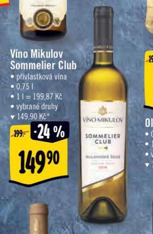 Albert Víno mikulov sommelier club nabídka