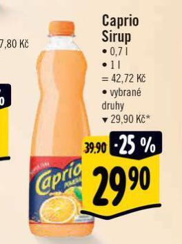 Albert Caprio sirup nabídka