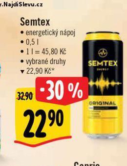 Albert Semtex energy drink nabídka