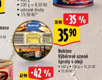 Albert Nekton výběrové uzené šproty nabídka