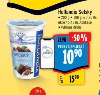 Albert Hollandia selský jogurt nabídka