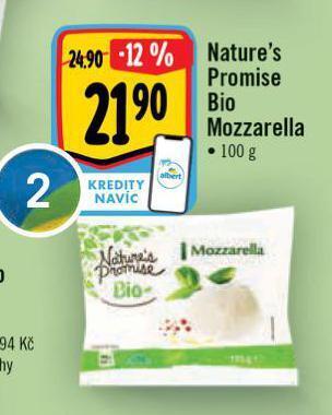 Albert Bio mozzarella nabídka