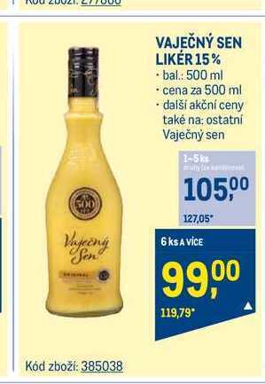 Makro Palírna u zeleného stromu vaječný sen likér 15% 500 ml nabídka