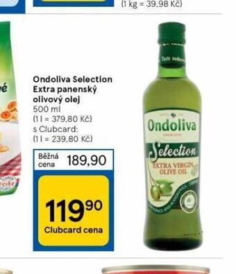 Tesco Ondoliva extra virgin olivový olej nabídka