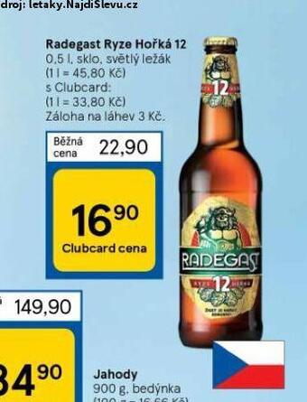 Tesco Pivo radegast nabídka