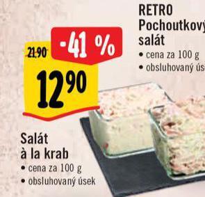 Albert Salát á la krab nabídka