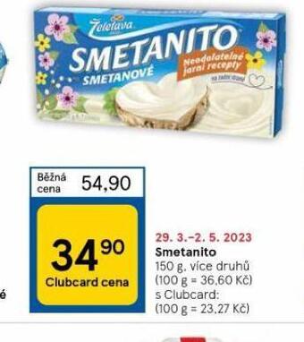 Tesco Smetanito nabídka