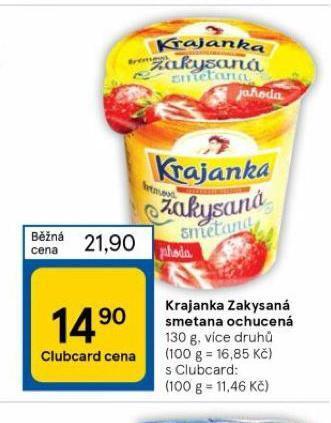Tesco Krajanka zakysaná smetana nabídka