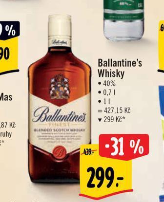Albert Ballantine's whisky nabídka