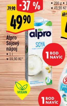 Albert Alpro sójový nápoj nabídka