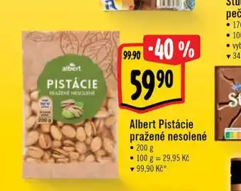 Albert Pistácie pražené nesolené nabídka