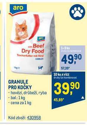 Makro Aro granule pro kočky 1 kg nabídka