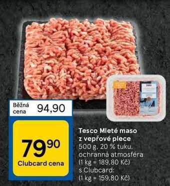 Tesco Tesco mleté maso z vepřové plece 500 g nabídka