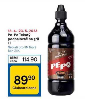 Tesco Pe-po tekutý podpalovač na gril 1 l nabídka