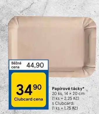 Tesco Papírové tácky* 20 ks nabídka