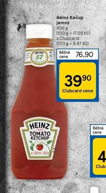 Tesco Heinz kečup jemný 450 g nabídka